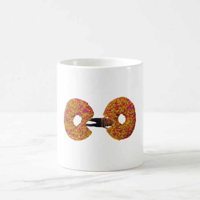 Caneca De Café Homem Comendo Donuts  (Centro)