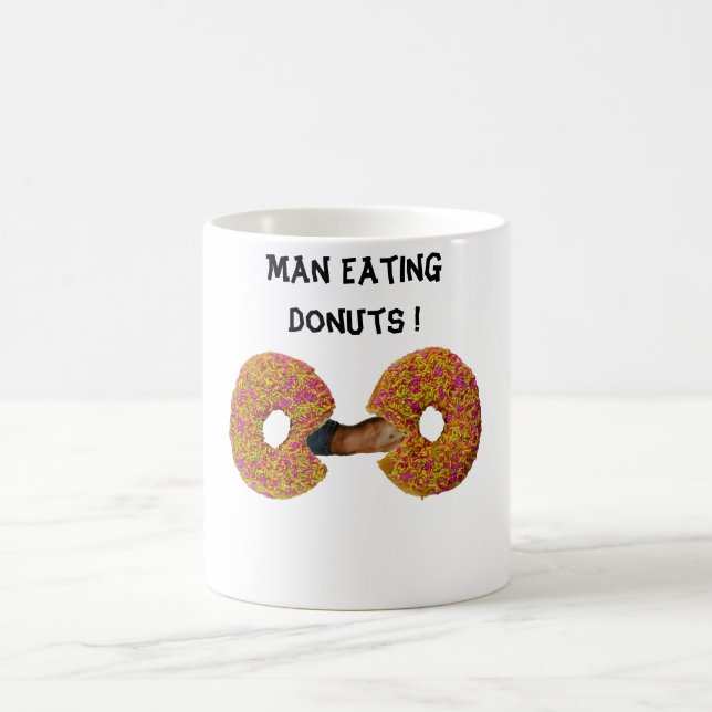 Caneca De Café Homem Comendo Donuts ! (Centro)