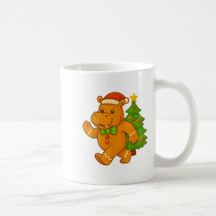 Caneca De Café Homem de Biscoito de Gengibre Chapéu de Papai Noel
