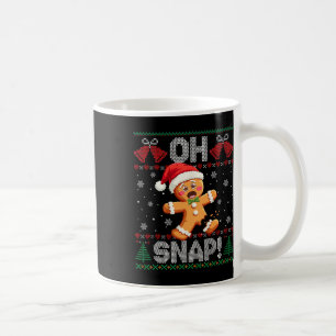 Caneca De Café Homem de Biscoito de Gengibre Engraçado Oh Snap Na