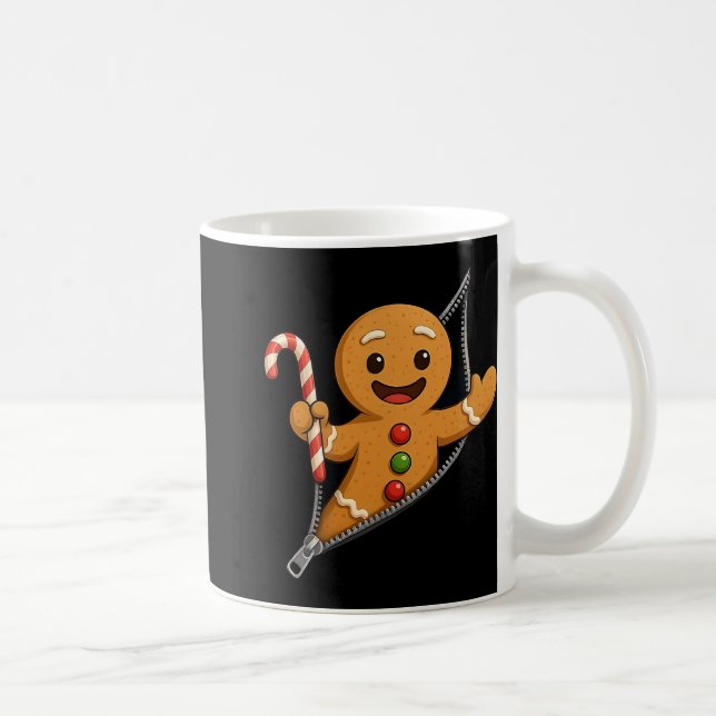 Caneca De Café Homem de Biscoito de Gengibre Funny Natal Cookie K (Direita)