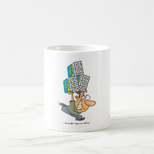 Caneca De Café Homem de Desenho Animado Engraçado em Compras Pâni