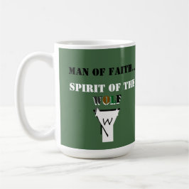 Caneca De Café Homem de Fé ... Espírito da Camisa do Lobo