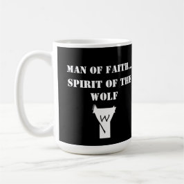 Caneca De Café Homem de Fé ... Espírito da Camisa do Lobo
