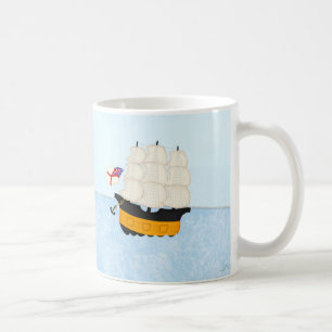 Caneca De Café Homem de Guerra na Aventura de Navegação Náutic