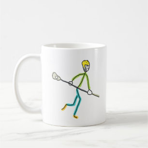 Caneca De Café Homem de lacrosse com taco