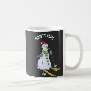 Caneca De Café Homem de Neve Moderno de Esqui