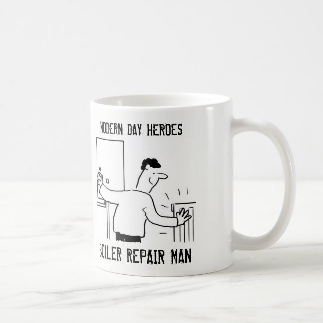 Caneca De Café Homem de Reparação Bolier. Presente do Engenheiro  (Direita)