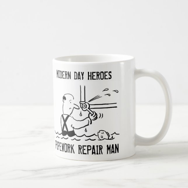 Caneca De Café Homem de Reparo de Pipetas de Canalização (Direita)
