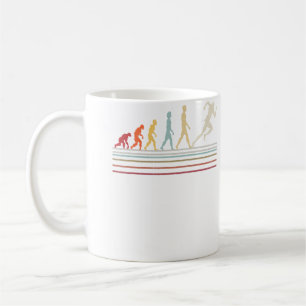 Caneca De Café Homem do corredor da evolução da corrida fã de esp