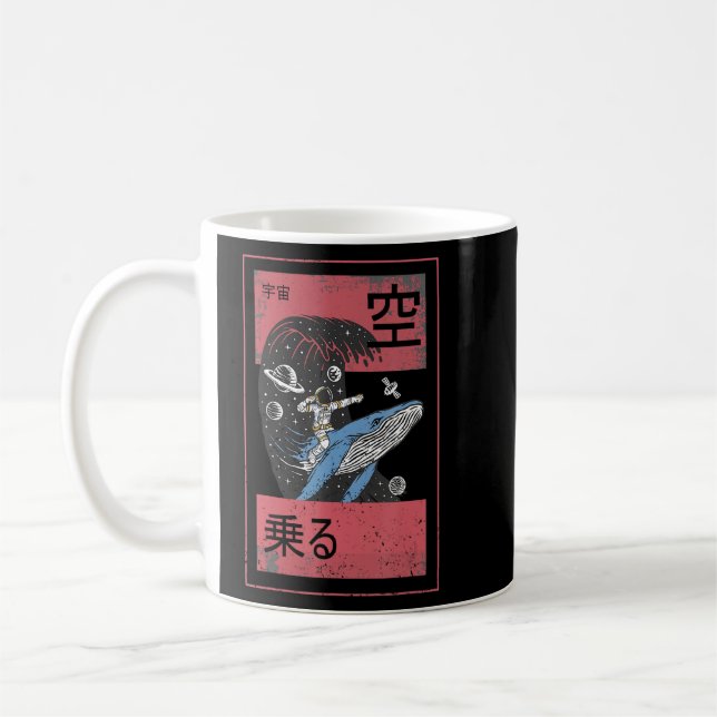 Caneca De Café Homem Do Tema Astronauta Numa Baleia (Esquerda)