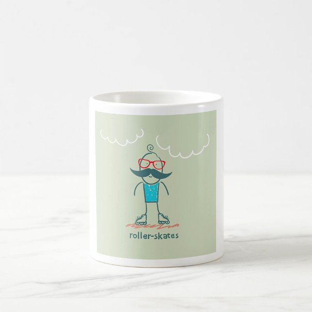 Caneca De Café Homem em patins de rodas (Criador carregado)