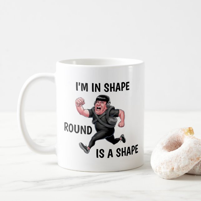 Caneca De Café Homem Funny Running (Com Donut)
