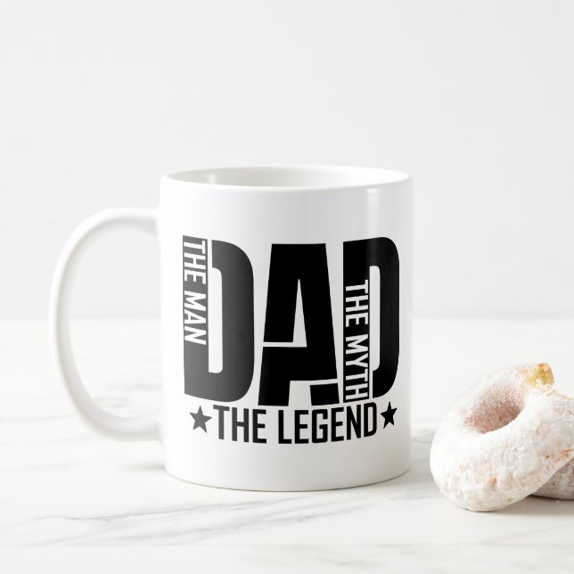Caneca De Café Homem Lenda Pai (Com Donut)