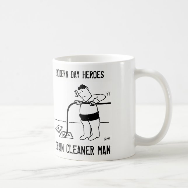 Caneca De Café Homem Limpador de Dreno (Direita)