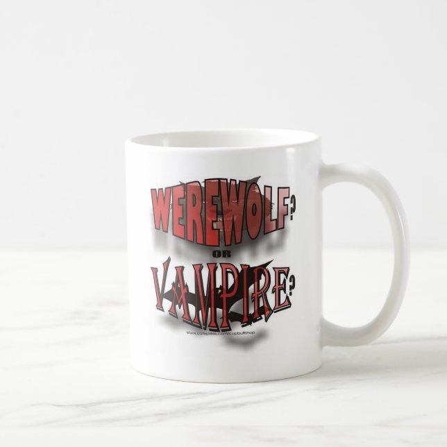 CANECA DE CAFÉ HOMEM-LOBO OU VAMPIRO (Direita)
