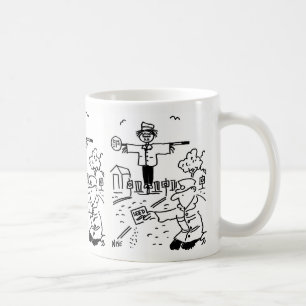 Caneca De Café Homem-Lupa-Lupa Usa Lollipops para fazer espantalh