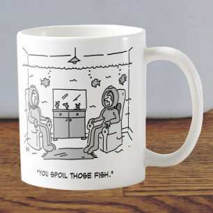 Caneca De Café Homem mama seu peixe tropical - Cartografia engra