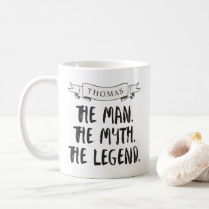 Caneca De Café Homem, nome feito sob encomenda da legenda do