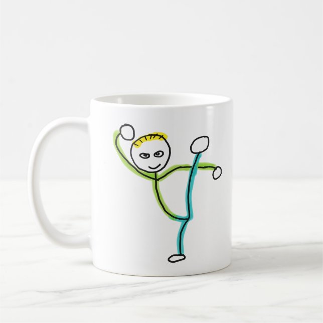 Caneca De Café Homem Pau de Kung Fu (Esquerda)