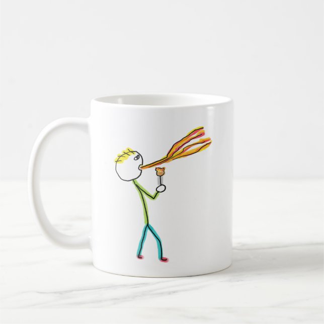 Caneca De Café Homem-Pau que Respira Fogo (Esquerda)