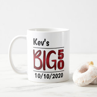 Caneca De Café Homem Personalizado "Big 50" Mug