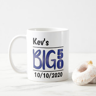 Caneca De Café Homem Personalizado "Big 50" Mug