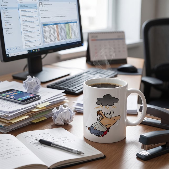 Caneca De Café Homem sob uma nuvem (Criador carregado)