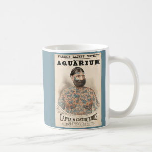 Caneca De Café Homem tatuado do Capitão Costentenus dos anos 1880