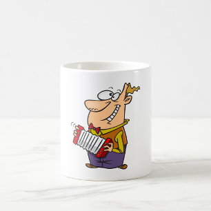 Caneca De Café Homem Tocando o Acordeão