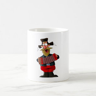Caneca De Café Homem Tocando o Acordeão