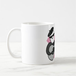 Caneca De Café Homem Usando Boina Tocando Violão