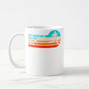Caneca De Café Homem Velho Correndo Humor Amante de Fitness Engra