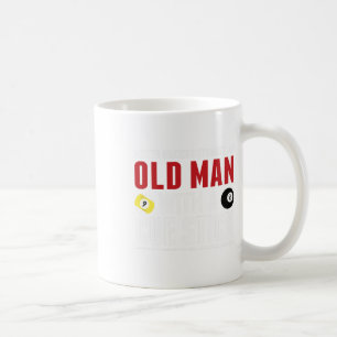 Caneca De Café Homem Velho Jogador De Bilhar De Piscina Engraçado