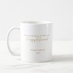 Caneca De Café Homenageando Anos de Dedicação Personalizado
