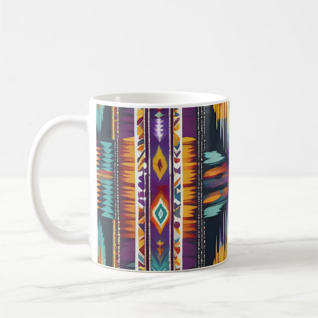 Caneca De Café Homenagem nativa americana ao Abstrato S4 (Esquerda)