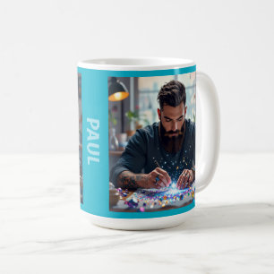Caneca De Café Homens adoram arte em diamante também