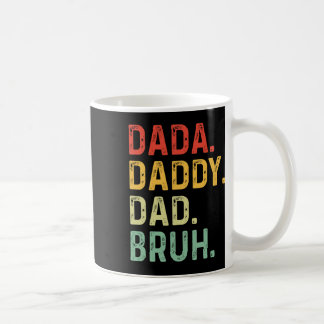 Caneca De Café Homens Dada Pai Bruh Dia de os pais Vintage Engraç