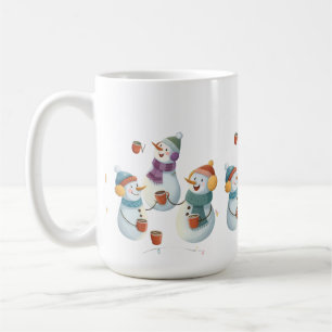 Caneca De Café Homens de Neve Mágicos Noite de Inverno – Ilustraç