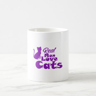 Caneca De Café Homens de Verdade Amam Gatos – Presentes para Home
