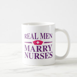 Caneca De Café Homens de Verdade Casam com Enfermeiras