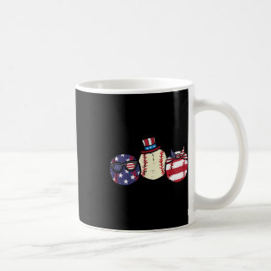 Caneca De Café Homens do Dia da Independência do Baseball