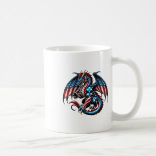 Caneca De Café Homens do Dragão Bandeira Americano Orgulhosos Org