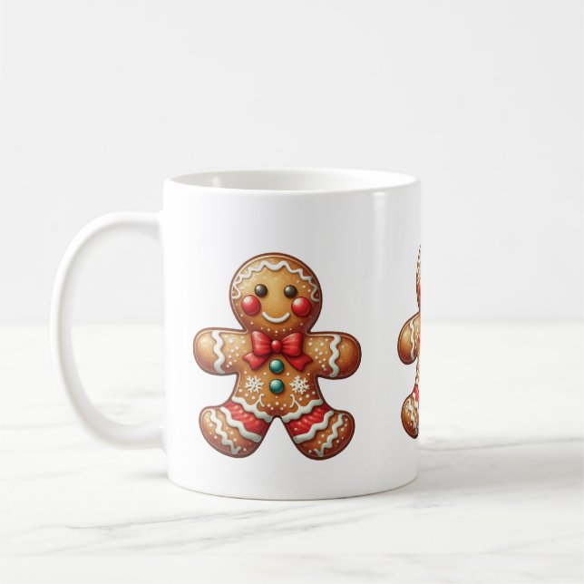 Caneca De Café Homens do Pão de Natal (Esquerda)