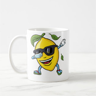 Caneca De Café Homens engraçados fazendo Dabbing com limão no aca
