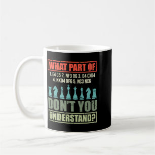 Caneca De Café Homens Jogador De Xadrez Engraçado Qual Parte Do N