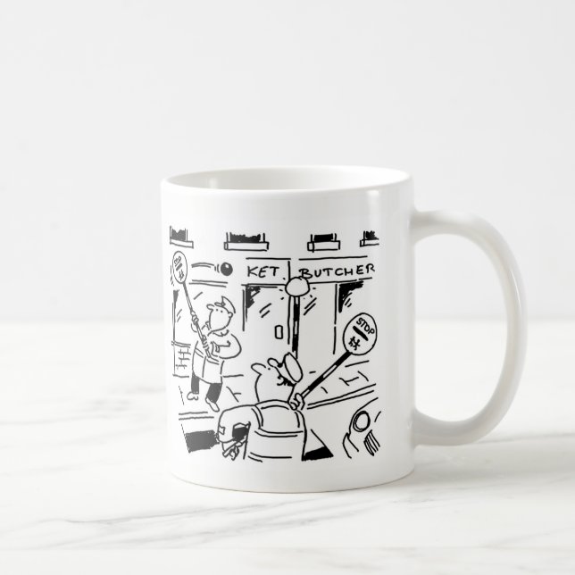 Caneca De Café Homens Lollipop estão tocando Tênis com Lollipops (Direita)