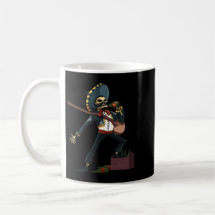 Caneca De Café Homens Mariachi Esqueleto Chapéu Dia De Los Muerto