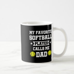 Caneca De Café Homens Meu Jogador de Softbol Favorito Me Chama de