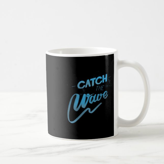 Caneca De Café Homens Mulheres Surfe Pegue A Onda (Direita)